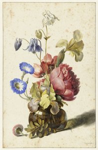 Blumen in einer Flasche von Dirck de Bray