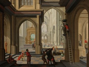 Bildersturm in einer Kirche