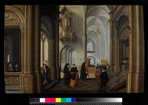 Innenraum einer Kirche, 1628 von Dirck van Delen