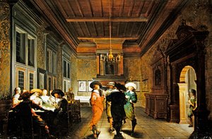 Innenraum mit Kartenspiel von Dirck van Delen