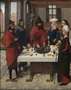 Das letzte Abendmahl Altarbild: Pessach-Seder linker Flügel, 1464-1468 von Dirk Bouts