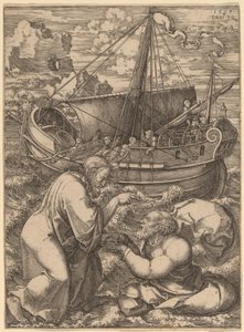 Der heilige Petrus geht auf dem Wasser von Dirk Jacobsz Vellert