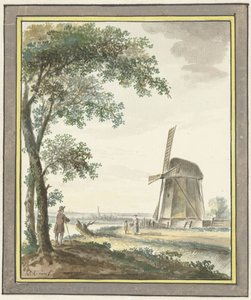 Landschaft mit Mühle