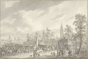 Der Abzug der Garnison von Amersfoort im Jahr 1790 von Dirk Langendijk (signed by artist)