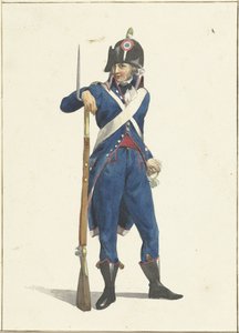 Mitglied der bewaffneten Bürgerwehr von Rotterdam mit Gewehr