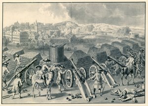 Ansicht von Namur von Norden während der Belagerung von 1695