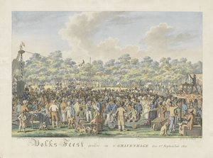 Volksfest zu Ehren der Ankunft von Willem Frederik George Lodewijk, Erbprinz der Niederlande und Anna Paulowna, Großfürstin von Russland