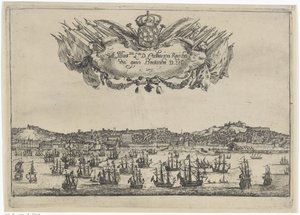 Ansicht der Stadt und des Hafens von Lissabon