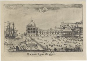 Ansicht des Königspalastes in Lissabon