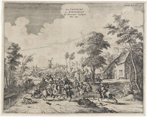 Spanier unter Don Cantelmo bei Borgerhout besiegt, 1643 von Dirk Stoop