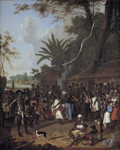 Rituelle Sklavenparty auf einer Zuckerplantage in Surinam