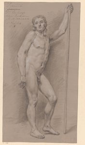 Stehender männlicher Akt, von vorne gesehen (2. Preis 1776)