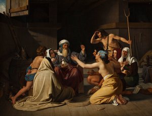 Noah und seine Familie in der Arche, 1835