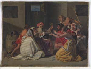 Entwurf für das Gemälde "Noah in der Arche"