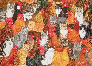 Hühner-Katzen