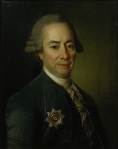 Porträt von Pyotr Vasilyevich Bakunin 1725-1786, 1782