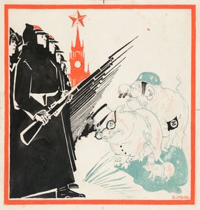 Nazi-Schweine wurden von der Roten Armee vor den Toren des Kremls gestoppt, 1941-1943 von Dmitri Stachievich Moor