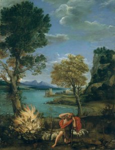 Landschaft mit Moses und dem brennenden Dornbusch
