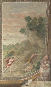 Apollo tötet den Zyklopen Fresko aus der Villa Aldobrandini, 1617-1618
