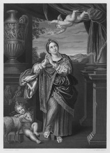 St. Agnes, aus dem Bild in der Königlichen Sammlung von Domenichino