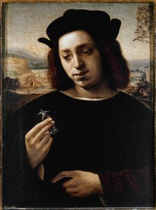 Porträt eines Mannes, bekannt als der Goldene - Öl auf Leinwand von Domenico Ghirlandaio