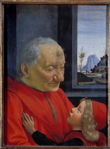 Porträt eines alten Mannes und eines jungen Jungen von Domenico Ghirlandaio