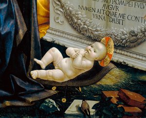 Das Christkind (Detail) von Domenico Ghirlandaio