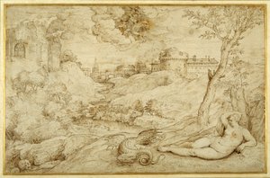 Landschaft mit Roger und Angelica, aus 