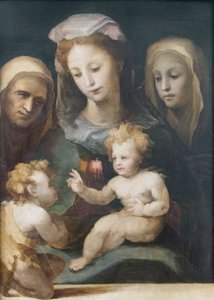 Madonna mit Kind und den Heiligen Johannes, Elisabeth und Katharina von Siena von Domenico Beccafumi