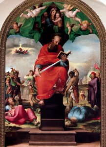 Darstellung des heiligen Paulus auf dem Thron von Domenico Beccafumi