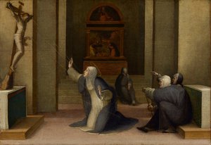Die heilige Katharina von Siena empfängt die Stigmata, ca. 1513-15