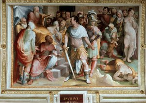 Die Ermordung des reichen römischen Plebejers Spurius Maelius von Domenico Beccafumi