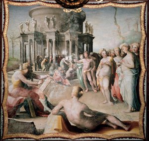 Zeuxis malt das Porträt der Helena für den Tempel der Hera in Kroton