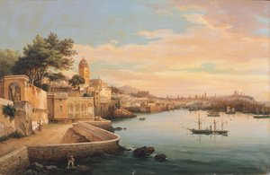 Blick auf Genua von den Gärten des Palazzo Doria Pamphilj, Italien