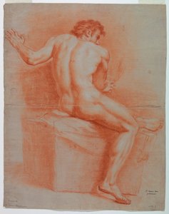 Zeichnung, Akt, ca. 1740