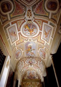 Fresko der Decke der Loggia der Villa Medicea, genannt die Ferdinanda, 1596-1600 von Domenico Cresti Passignano