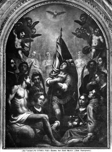 Die Märtyrerheiligen in Anbetung des Heiligen Geistes, 1603 von Domenico Cresti
