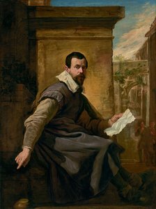 Porträt eines Mannes mit einem Notenblatt von Domenico Fetti