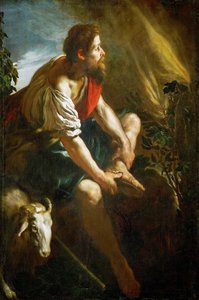 Moses vor dem brennenden Dornbusch von Domenico Fetti or Feti