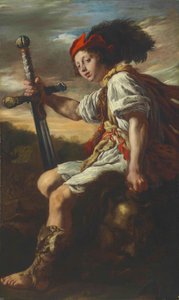 David mit dem Kopf von Goliath, um 1620
