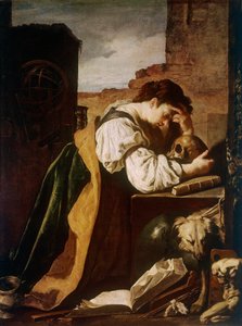 Melancholie (Vanitas). Gemälde von Domenico Fetti (1589-1624)