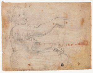 Sitzendes Mädchen von Domenico Fiasella