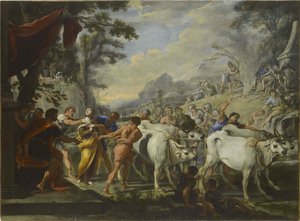 Das Martyrium der heiligen Lucia, um 1640-1650 von Domenico Gargiulo