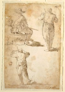 Drei Männer von Domenico Gargiulo, called Micco Spadaro