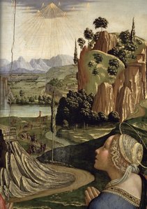 Christus in Herrlichkeit mit Heiligen, 1492 (Detail) von Domenico Ghirlandaio