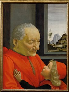 Porträt eines alten Mannes und eines jungen Jungen von Domenico Ghirlandaio