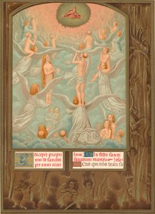 Engel präsentieren Gott die Seelen der neu Erwählten, frühes 16. Jahrhundert von Domenico Grimani