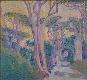 Pinienwald in Portofino, ca. 1920 von Domenico Guerello