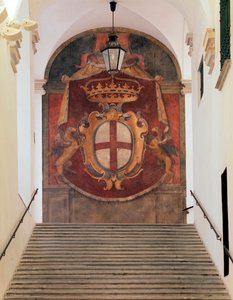 Wappen der Republik Genua (Fresko) von Domenico Il Sarzana Fiasella