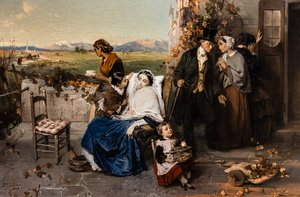 Wenn Blätter fallen von Domenico Induno